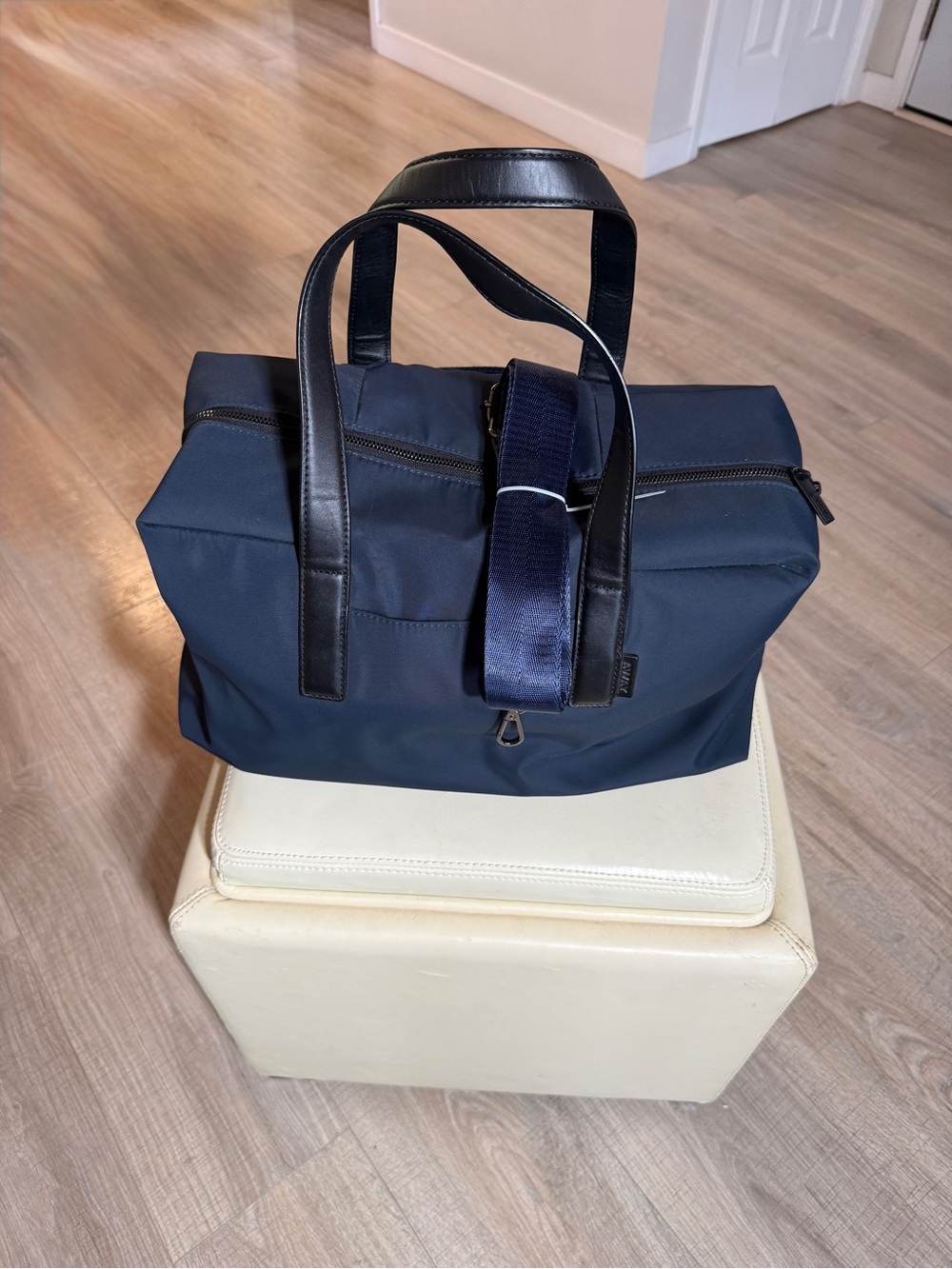 Away “The Everywhere Bag” - Navy Blue Nylon Leather Trim
